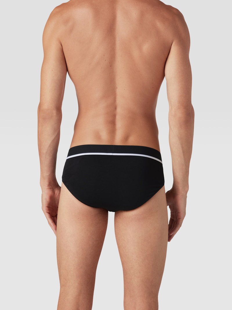 Slip mit Label-Details Modell 'Rio' im 3er-Pack in schwarz