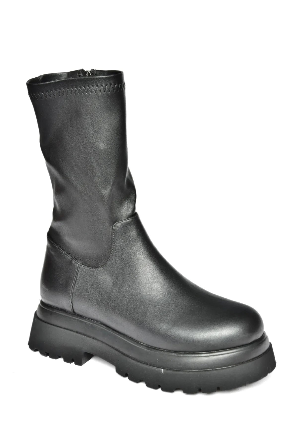 Fox Shoes  Schwarze flexible Stretch-Damenstiefel N267064309