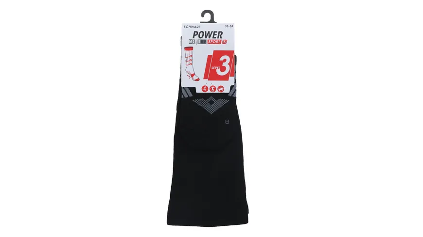 MOVE UP Unisex Kniestrümpfe Sport Kompression schwarz