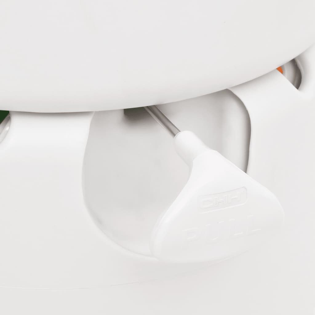 vidaXL Campingtoilette Camping-Einbautoilette Weiß 24 17 L HDPE PP
