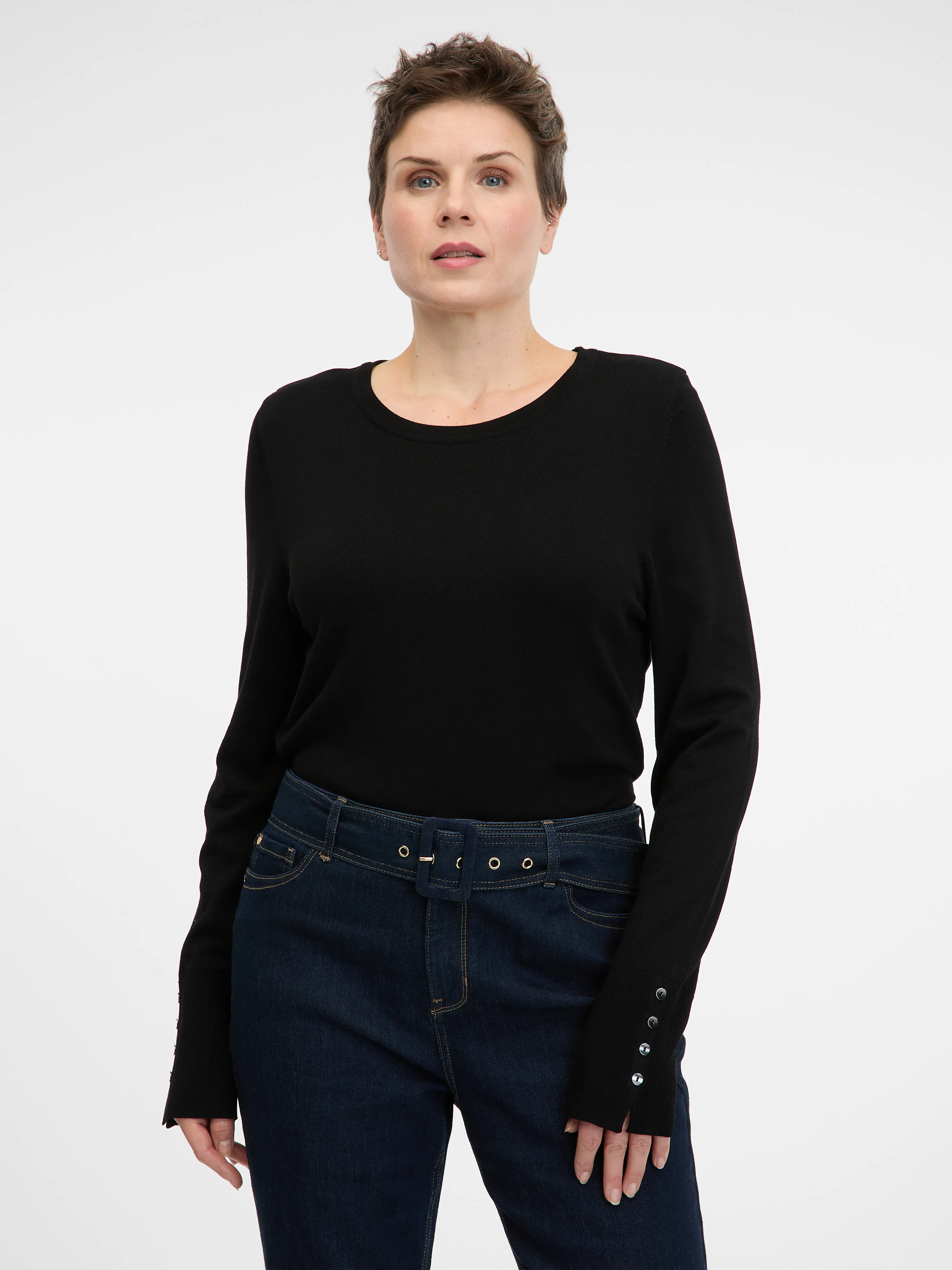 Schwarzer leichter Damen-Pullover ORSAY