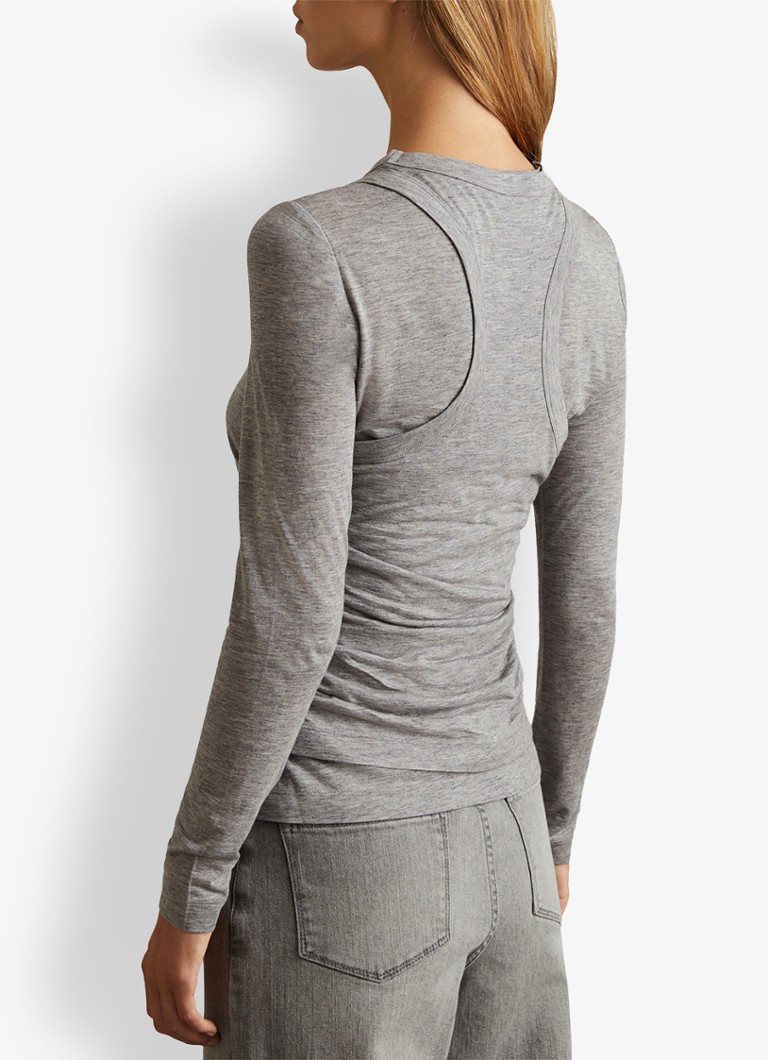 Reiss Charlie top in wool blend with mixed design
