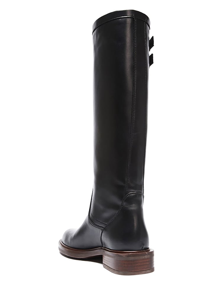 British Passport Leder-Stiefel in Schwarz günstig kaufen