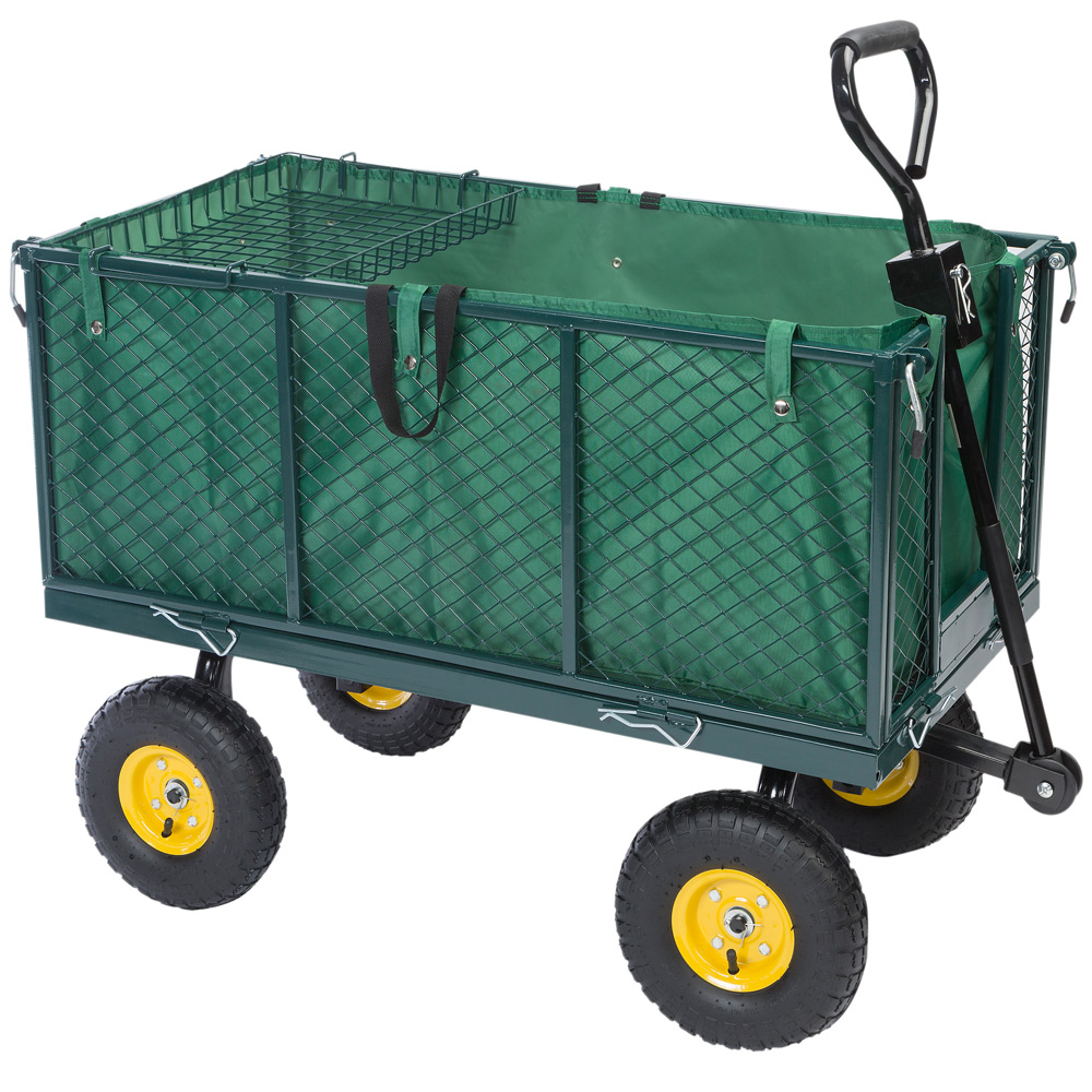 Casaria Gardebruk® Gartenkarren Bollerwagen 114 x 52 x 105cm grün