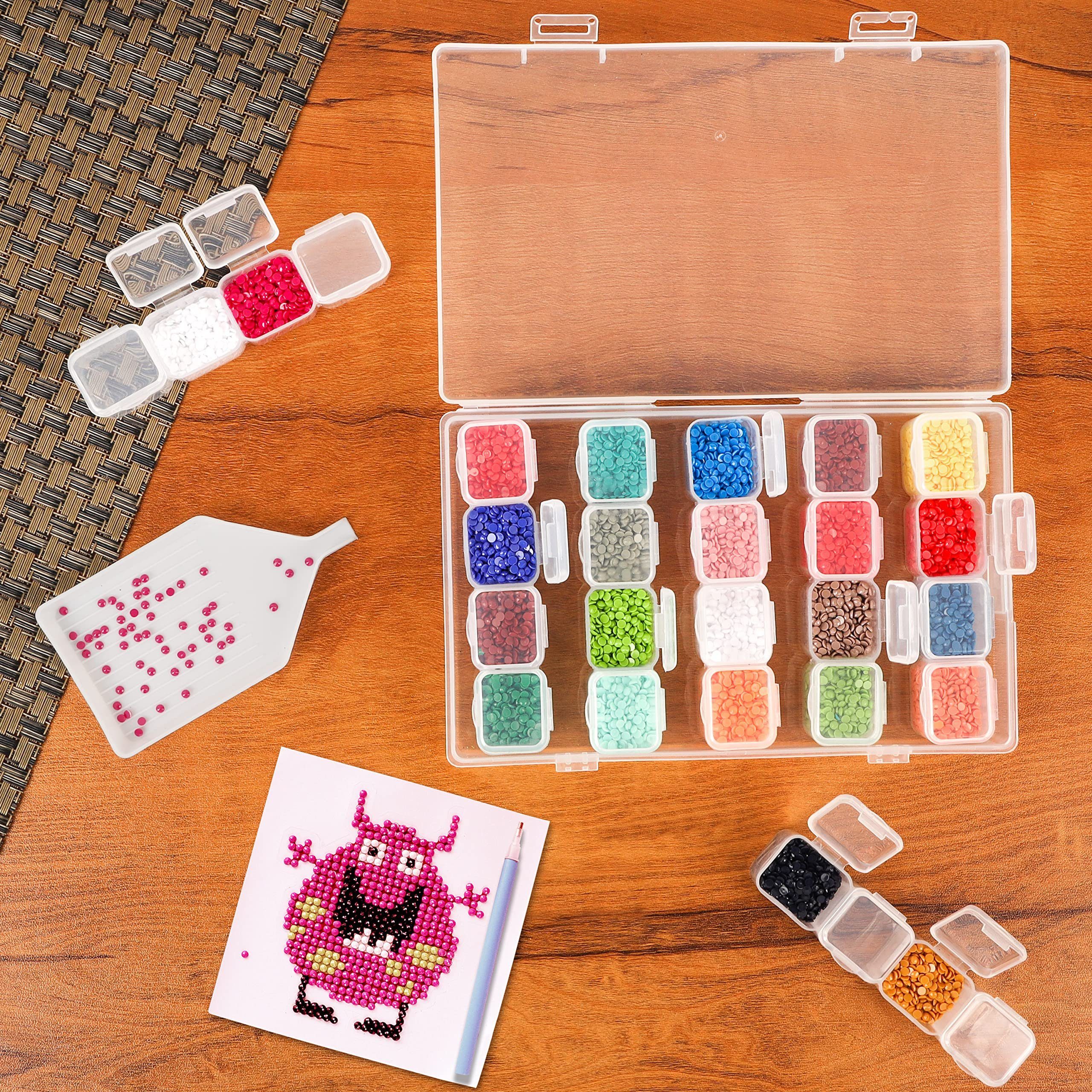 Belle Vous Schmuckständer Diamond Painting Aufbewahrungsbox - Transparenter Koffer