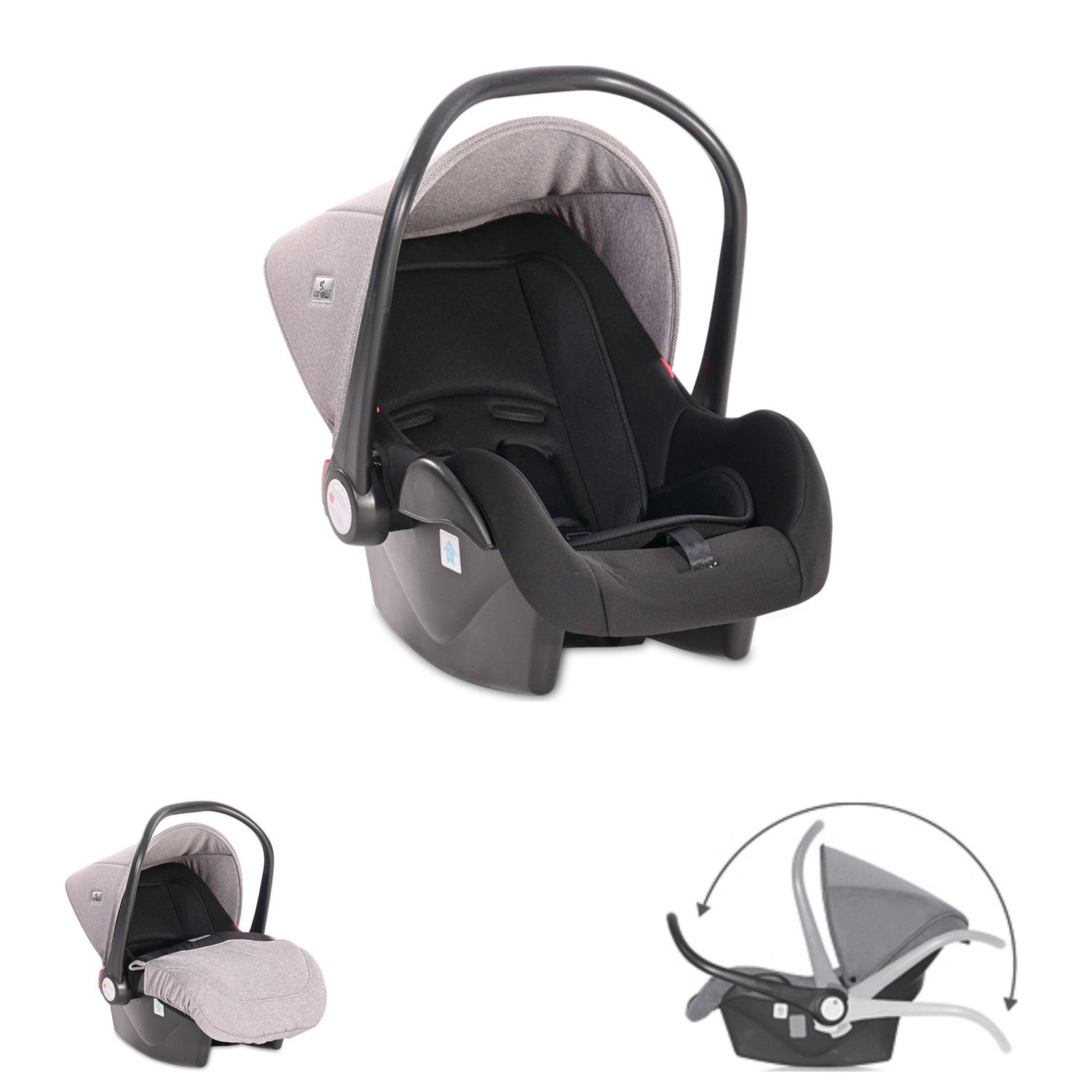 Lorelli Babyschale Babyschale Lifesaver Gruppe 0+, bis: 13 kg, (0 - 13 kg), Sonnendach, Fußabdeckung