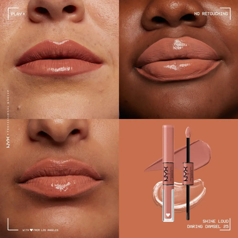 NYX Shine Loud Daring Damsel кармин са два краја