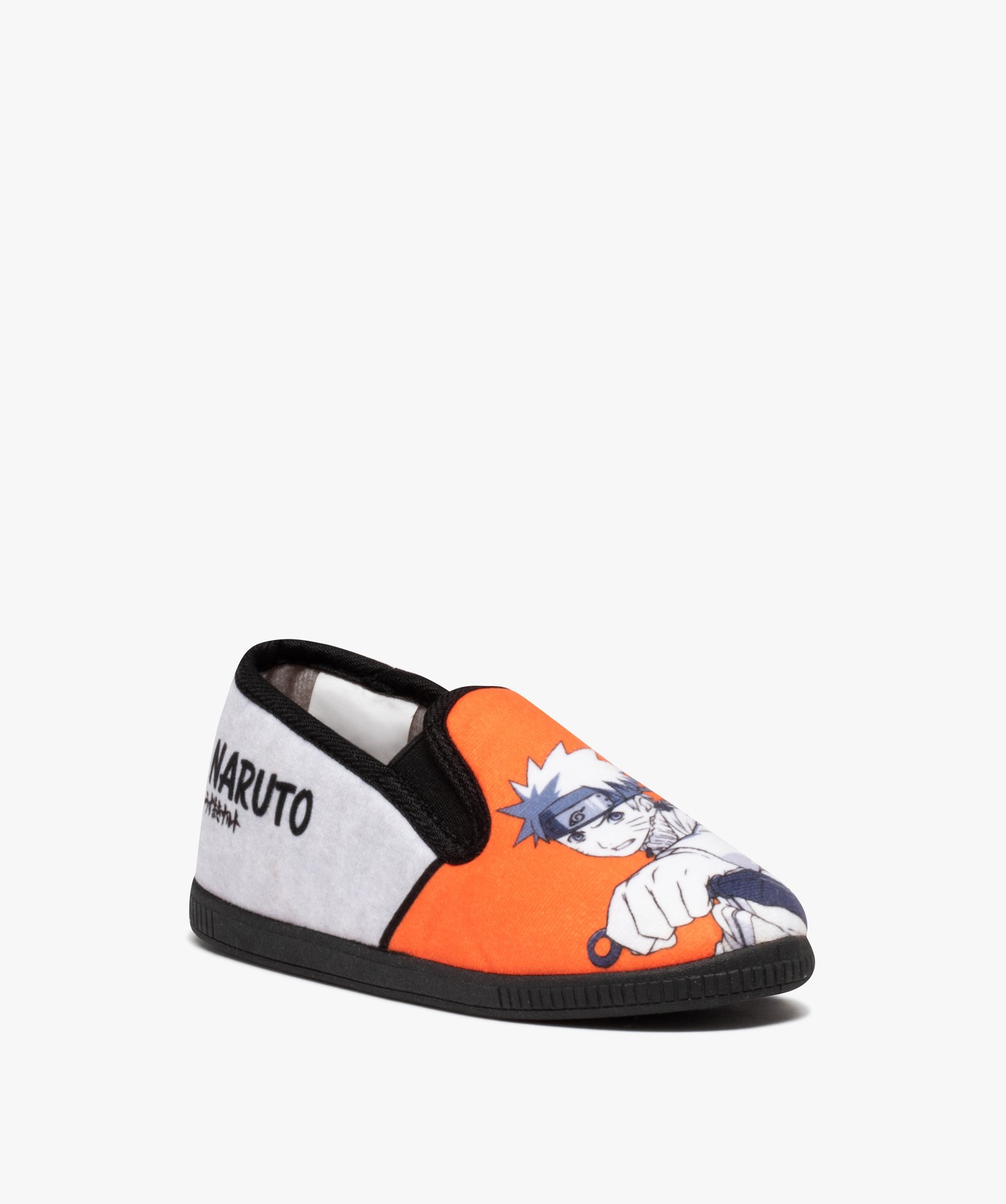 Chaussons Garçon pantoufle en velours - Naruto noir | GEMO