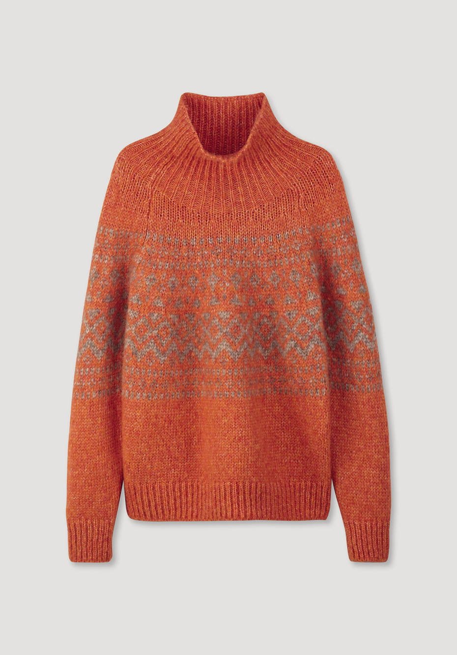 Jacquard-Pullover aus Alpaka mit Baumwolle