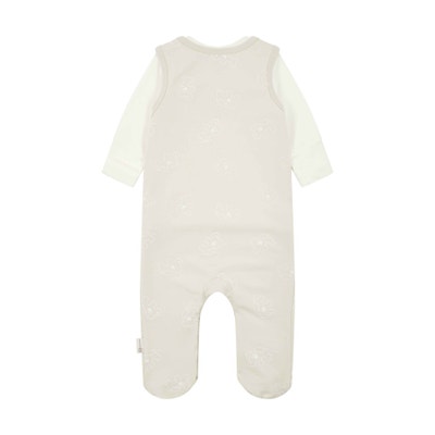 Set Strampler + T-Shirt langarm GOTS, beige