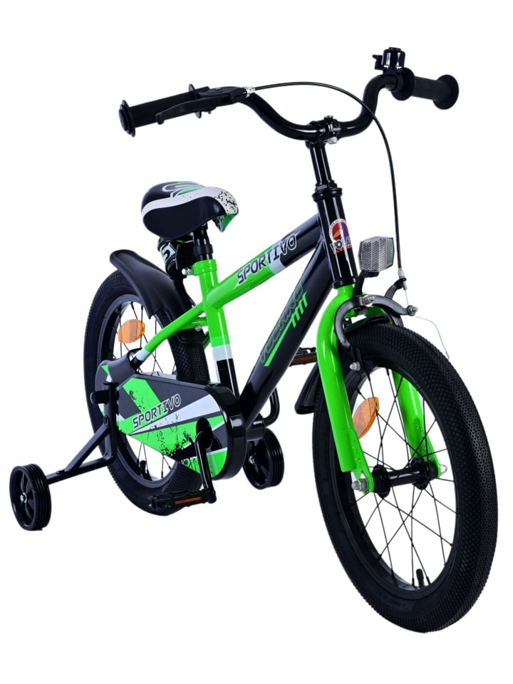 Volare Kinderfahrrad Sportivo für Jungen 16 Zoll Kinderrad Neon Grün Schwarz 4 Jahre günstig kaufen onesize