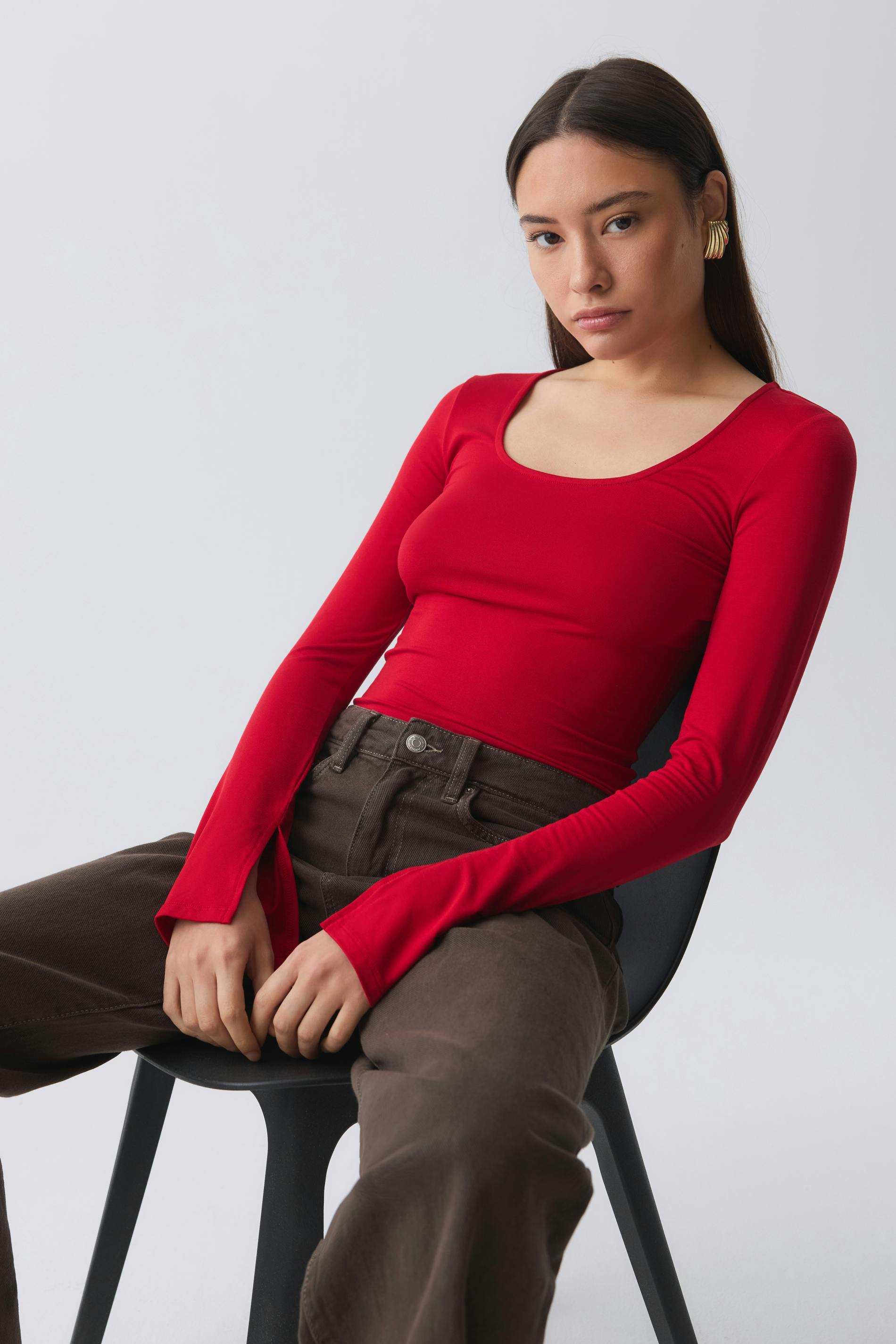 Soft touch jersey top