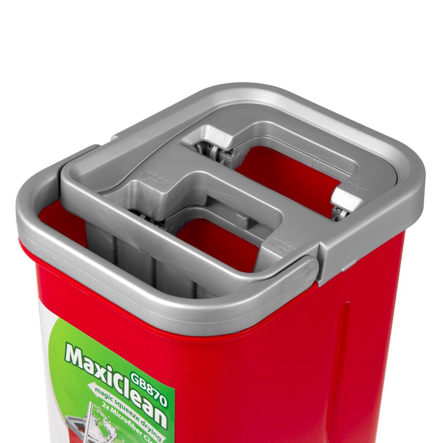 GreenBlue Wischmopp GB870, 5,7L-Eimer mit 2-Kammer-System zur Nass- u. Trockenreinigung