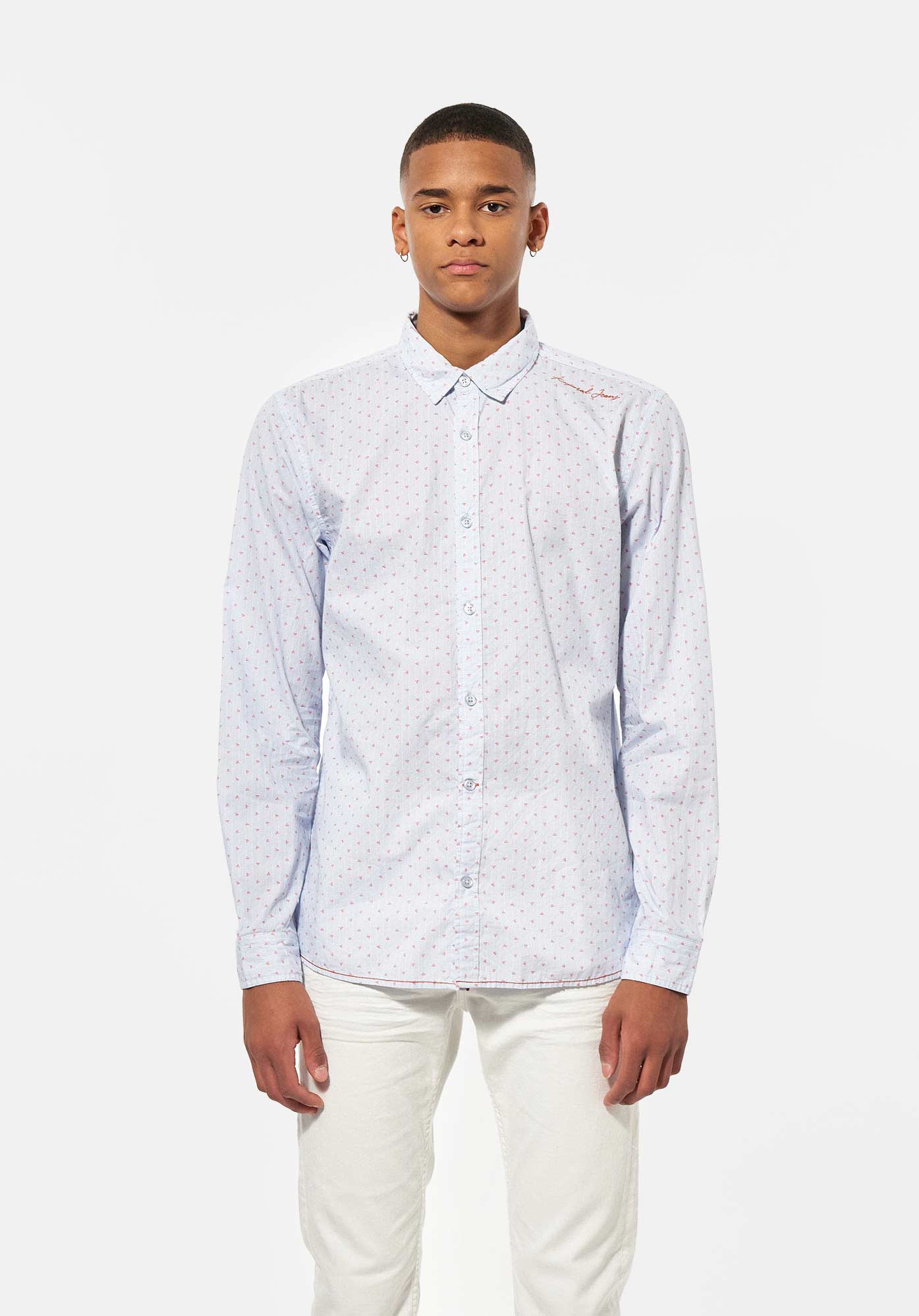 NEAUX  Chemise bleue Homme en 100% coton bio