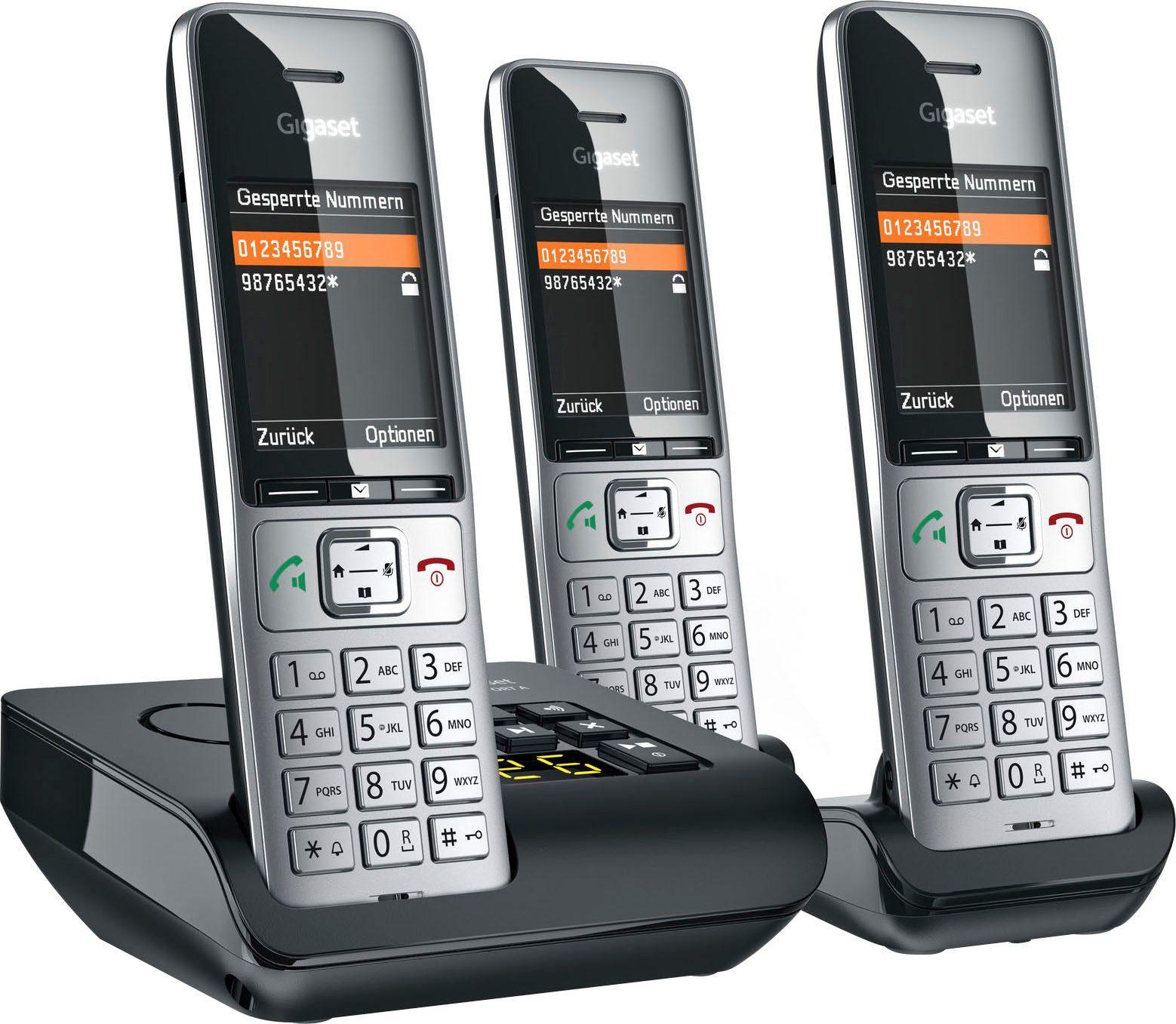 Gigaset COMFORT 500A trio Schnurloses DECT-Telefon (Mobilteile: 3)