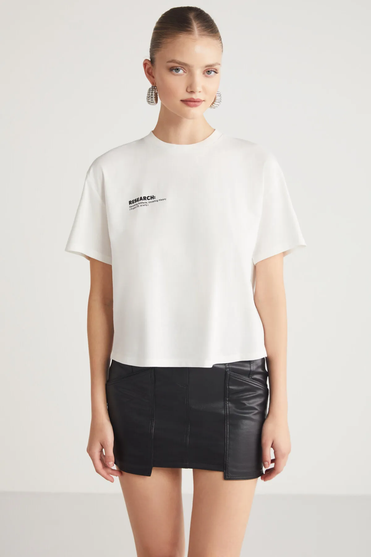 GRIMELANGE  T-Shirt - Ecru - Regular Fit