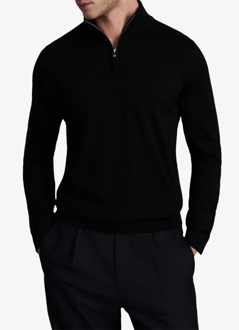 Reiss Blackhall fine-knit wool skipper sweater in a 2-pack