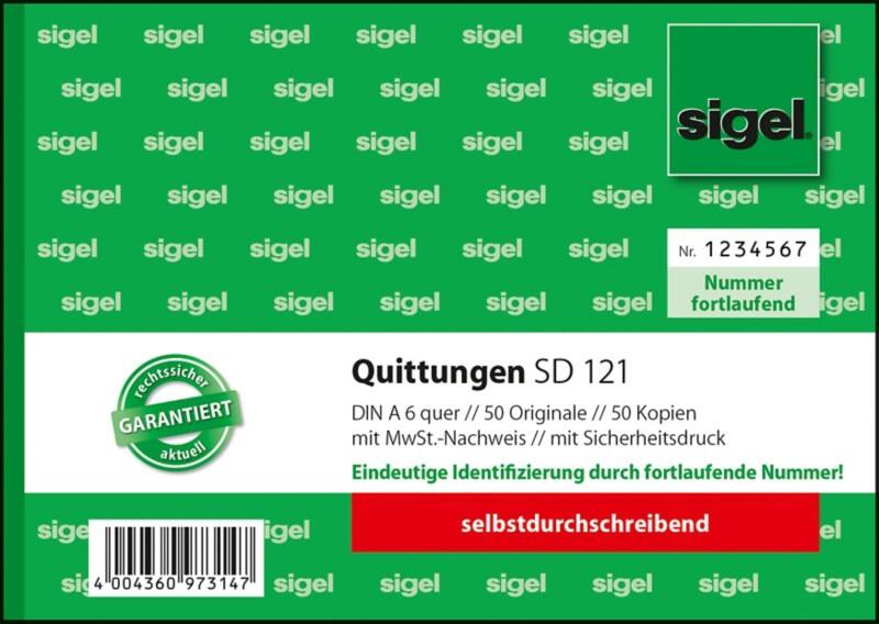 Sigel Quittung SD121 DIN A6