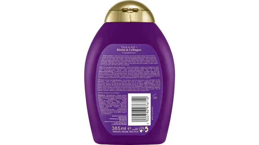 OGX thick & full + biotin & collagen CONDITIONER 385ml 385 ml