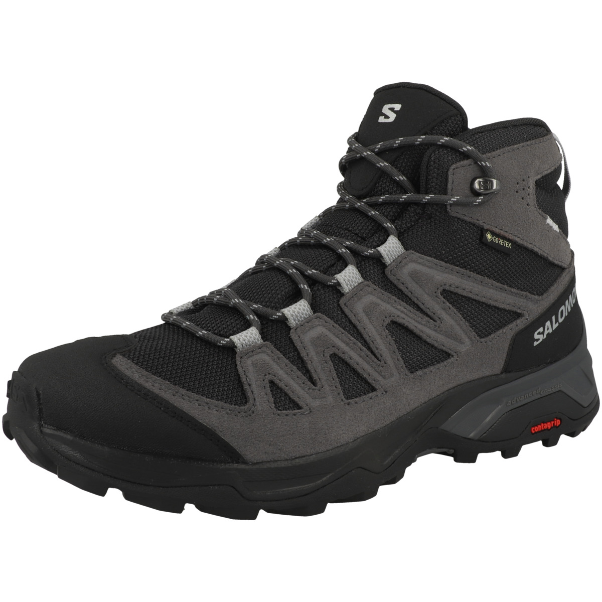 Salomon X Ward Leather Mid GTX Outdoorschuhe dunkelgrau