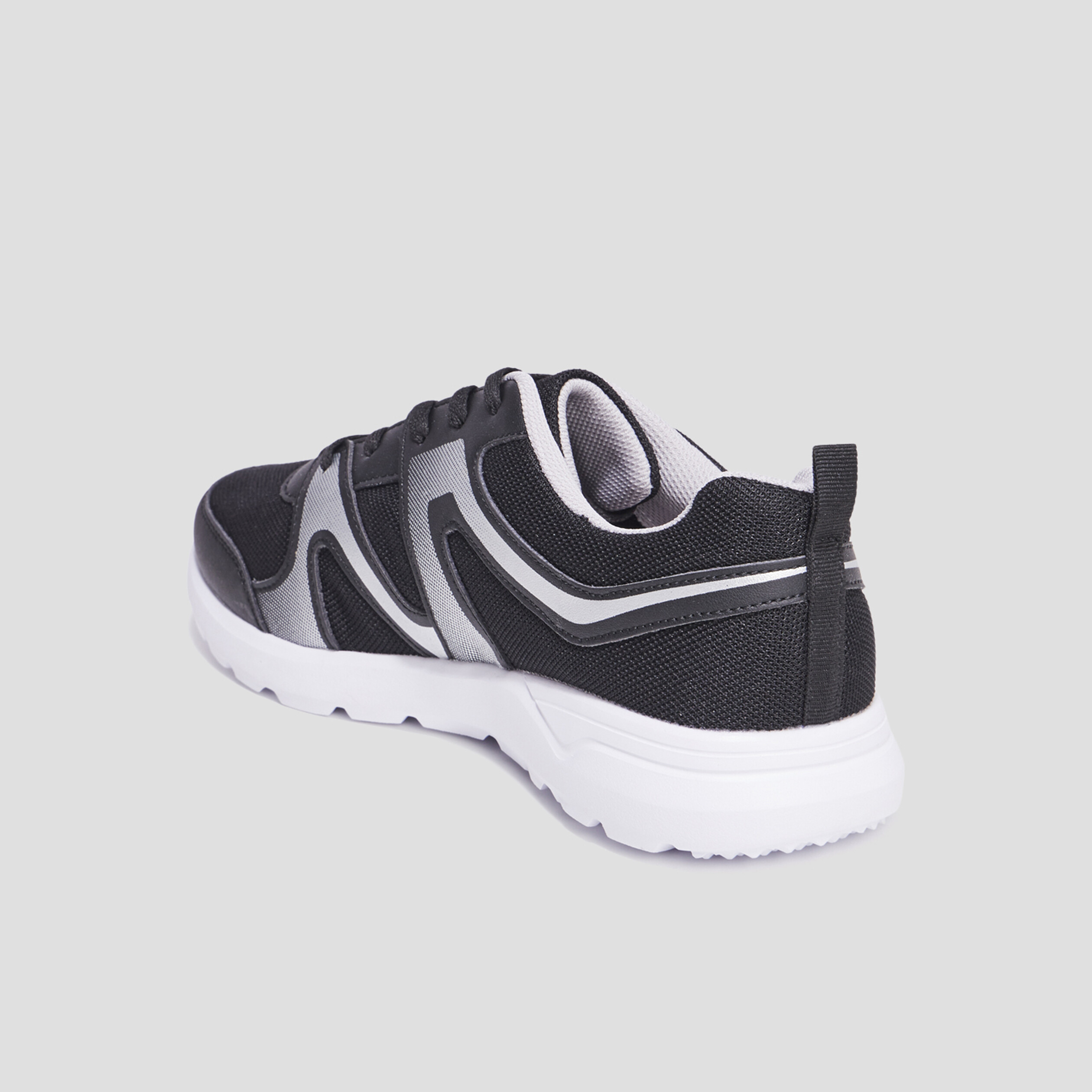 Baskets running à lacets Rexited noir homme | La Halle