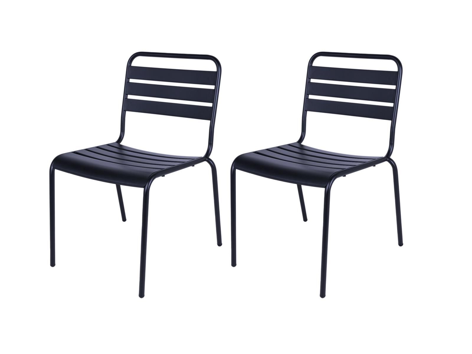 MaximaVida Max schwarz Metall Gartenstuhl