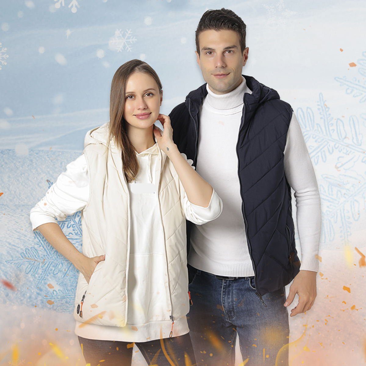 MEETYOO Funktionsweste Damen Heizweste Beheizbare Weste Winter (Steppweste Outdoorweste, 11-Zone, Heizweste) Wärmeweste, für Outdoor, Camping