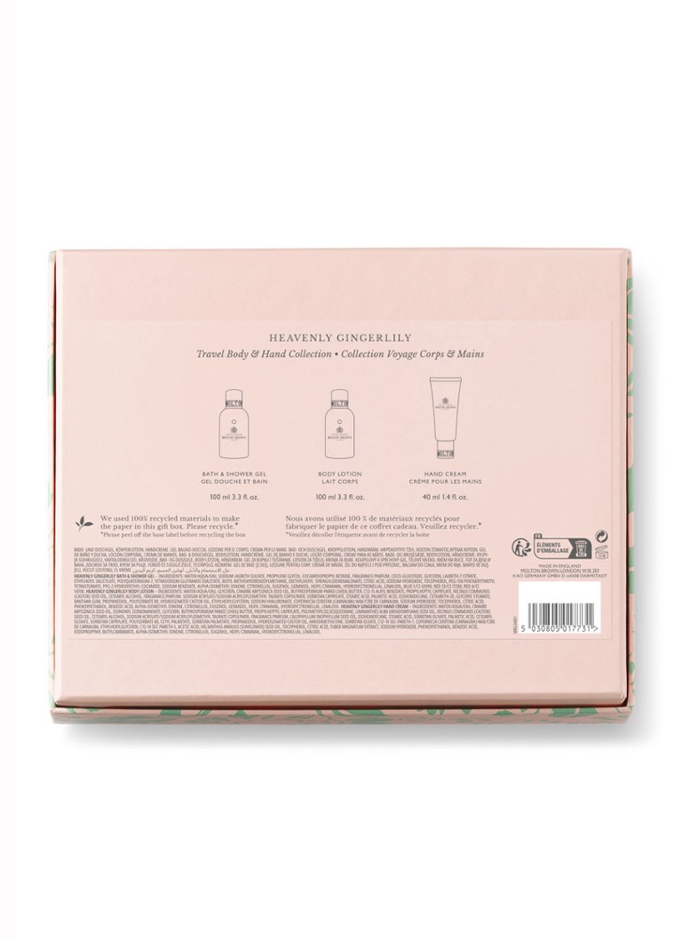 Kit de călătorie Molton Brown Heavenly Gingerlily pentru corp și mâini