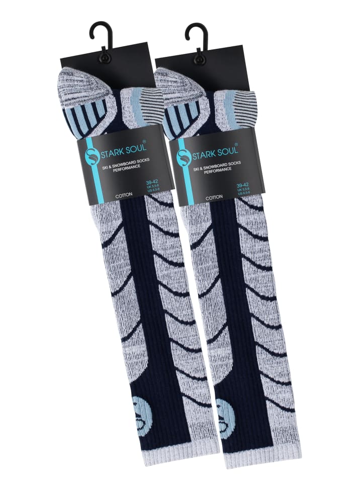 Stark Soul® 2 Paar Damen Skistrümpfe / Skisocken mit Spezialpolsterung in Marine günstig kaufen