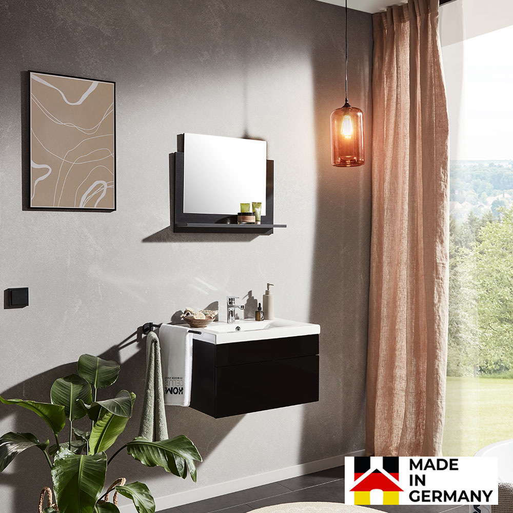 Home Deluxe Badmöbel WANGEROOGE M - schwarz