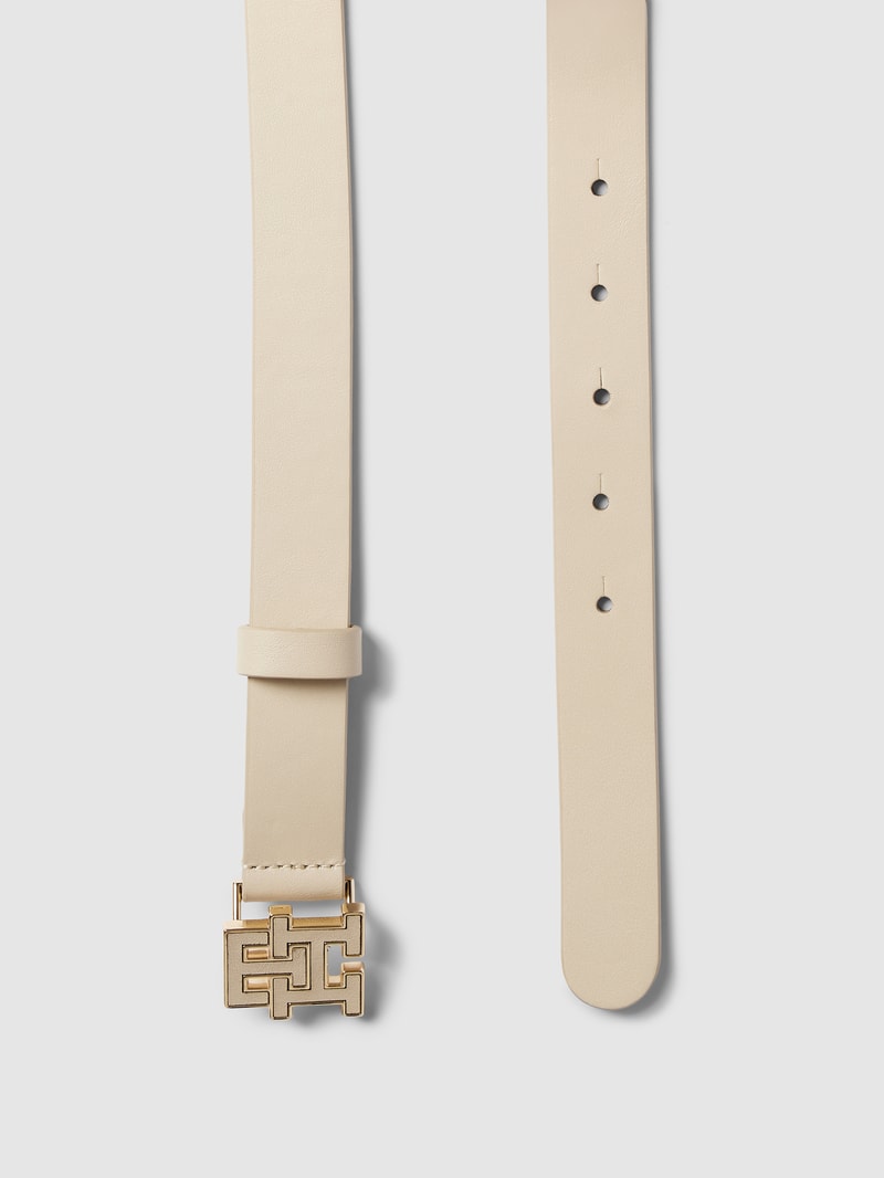 Gürtel aus Leder mit Label-Detail in sand