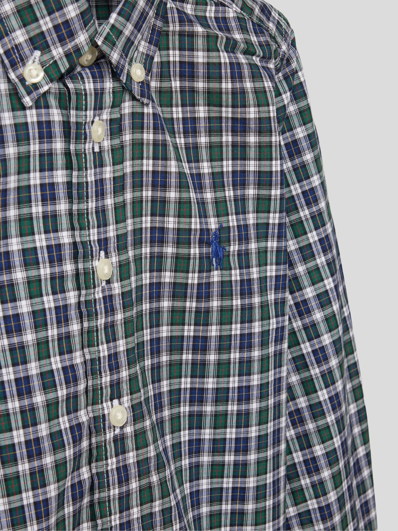 Hemd mit Label-Stitching in marineblau