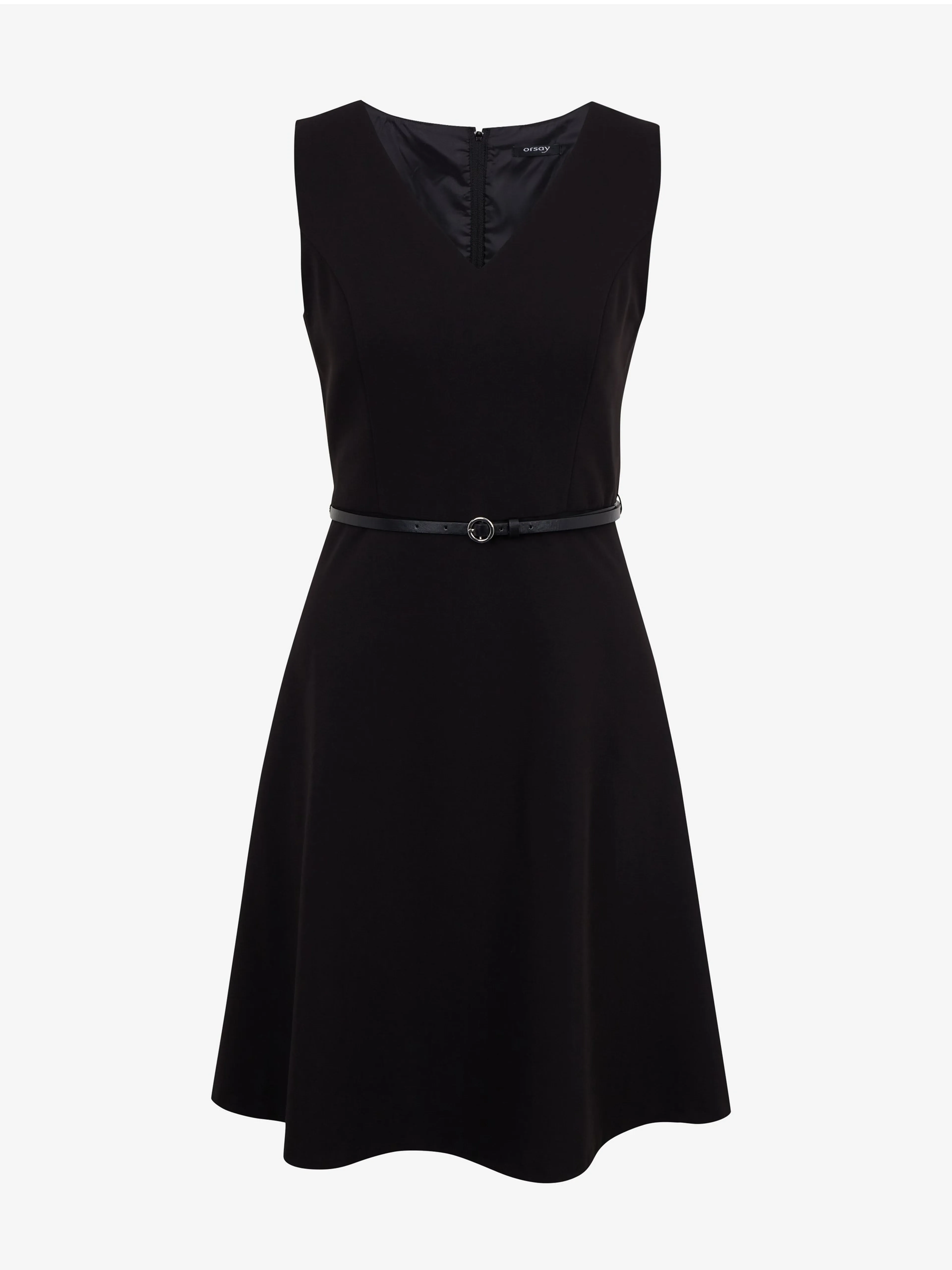 Schwarzes Damenkleid mit Gürtel ORSAY