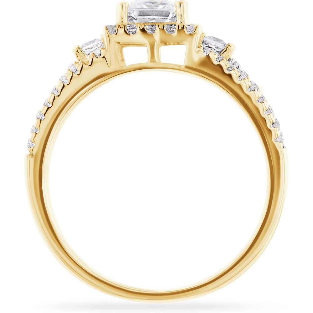 FAVS Bague pour femme 925 Argent or jaune Bague