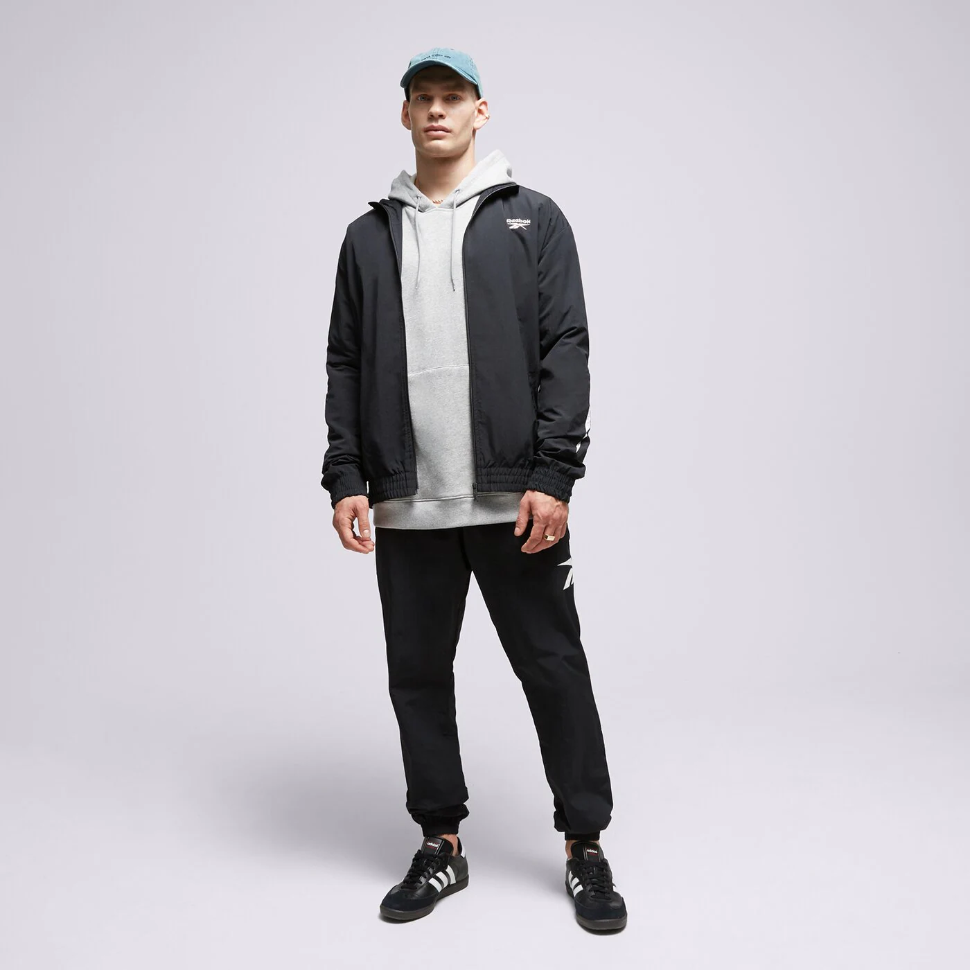 REEBOK SWEATSHIRT MIT REIßVERSCHLUSS   CL VECTOR TRACKTOP Schwarz