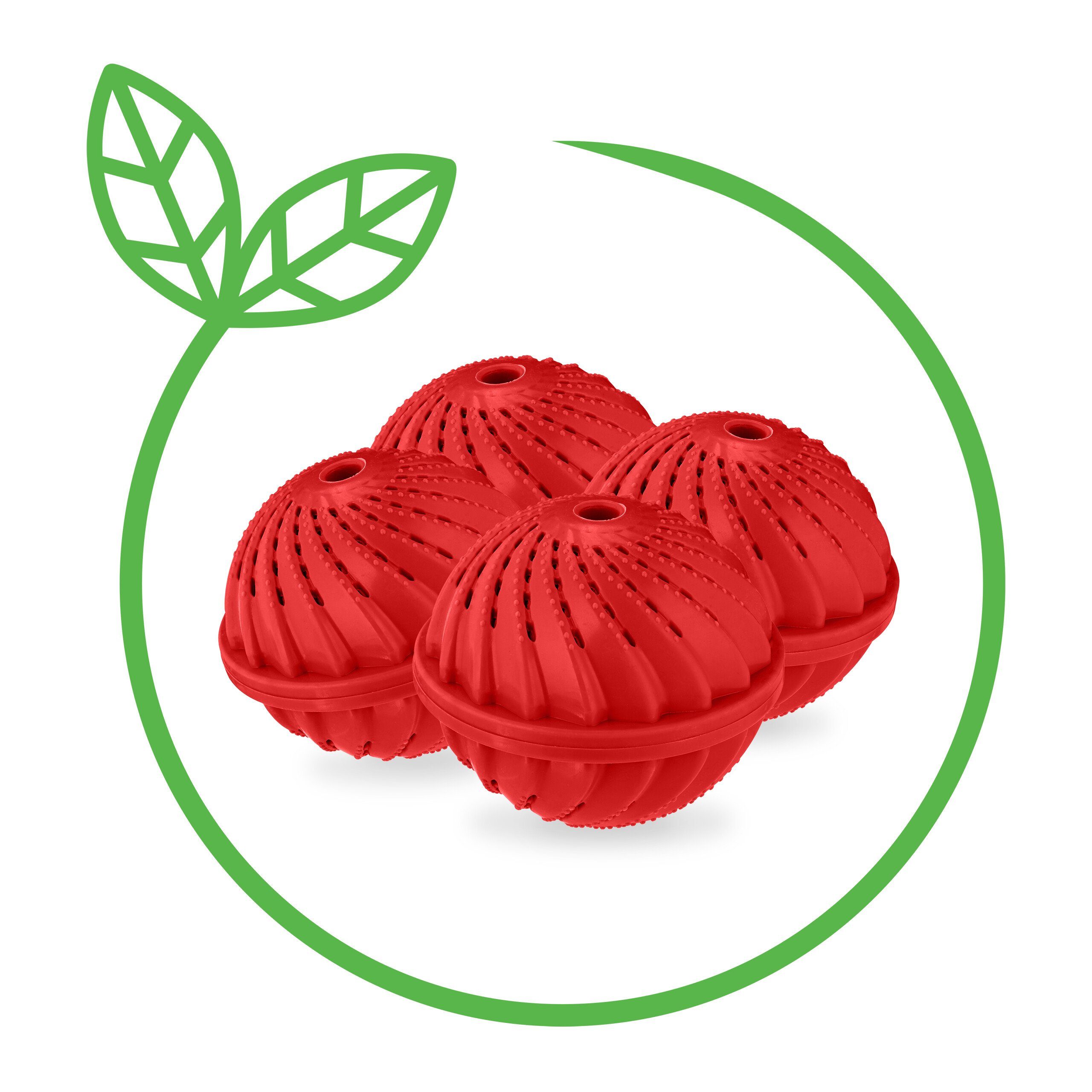 relaxdays Wäschekugel Roter Waschball 4er Set