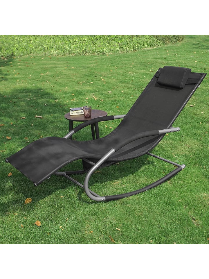 SoBuy Swingliege in Schwarz - (B)150 x (H)63 x (T)87cm günstig kaufen onesize