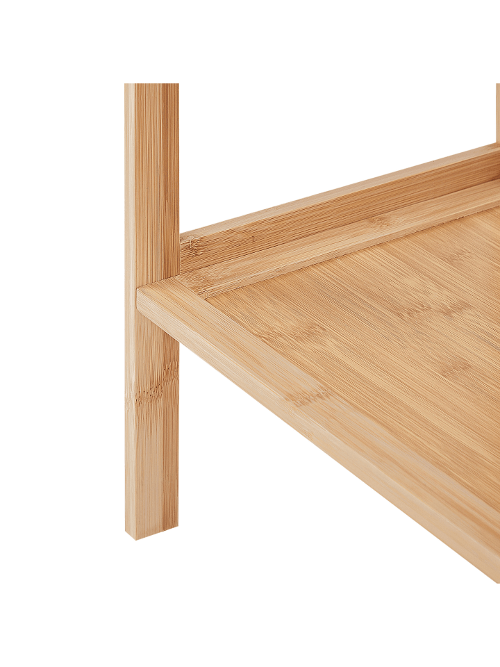 Beliani Badezimmerregal LEHI in Heller Holzfarbton - (W) 36 x (H) 160 x (L) 30 cm günstig kaufen onesize