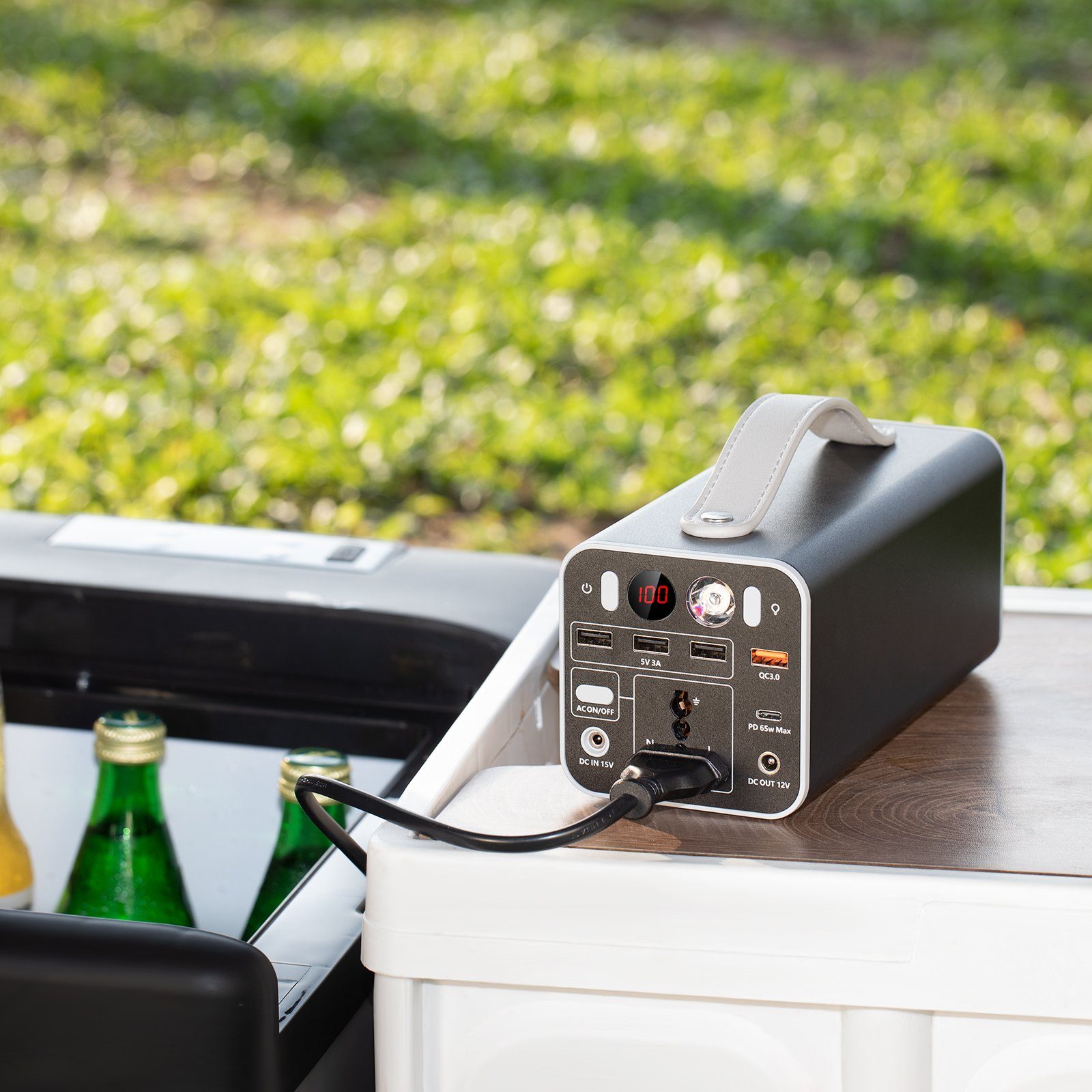 iscooter Stromerzeuger 150Wh Stromgenerator Power-Set, Tragbare 158Wh Powerbank, Schnelles Laden 65W PD, 43200mAh LiFePO4, 150W Ausgang