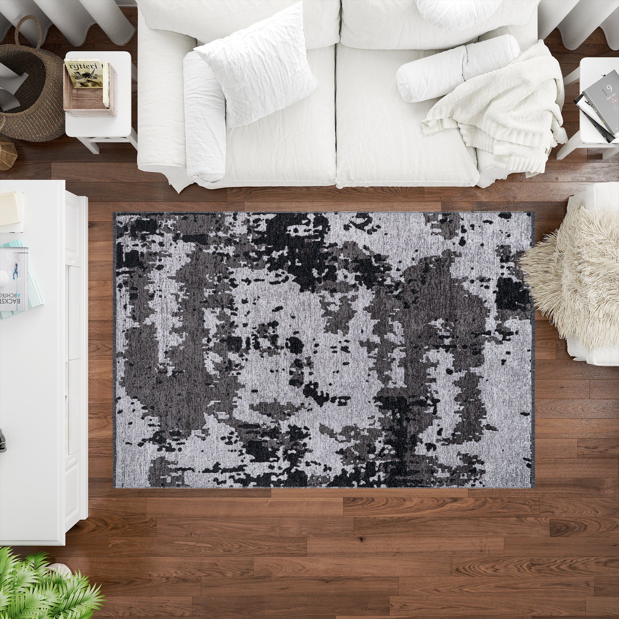 Teppich SOHO, Jimri, Rechteckig, Höhe: 8 mm, Wohnzimmer, Eleganter Kurzflor Teppich, Modern Flachgewebe