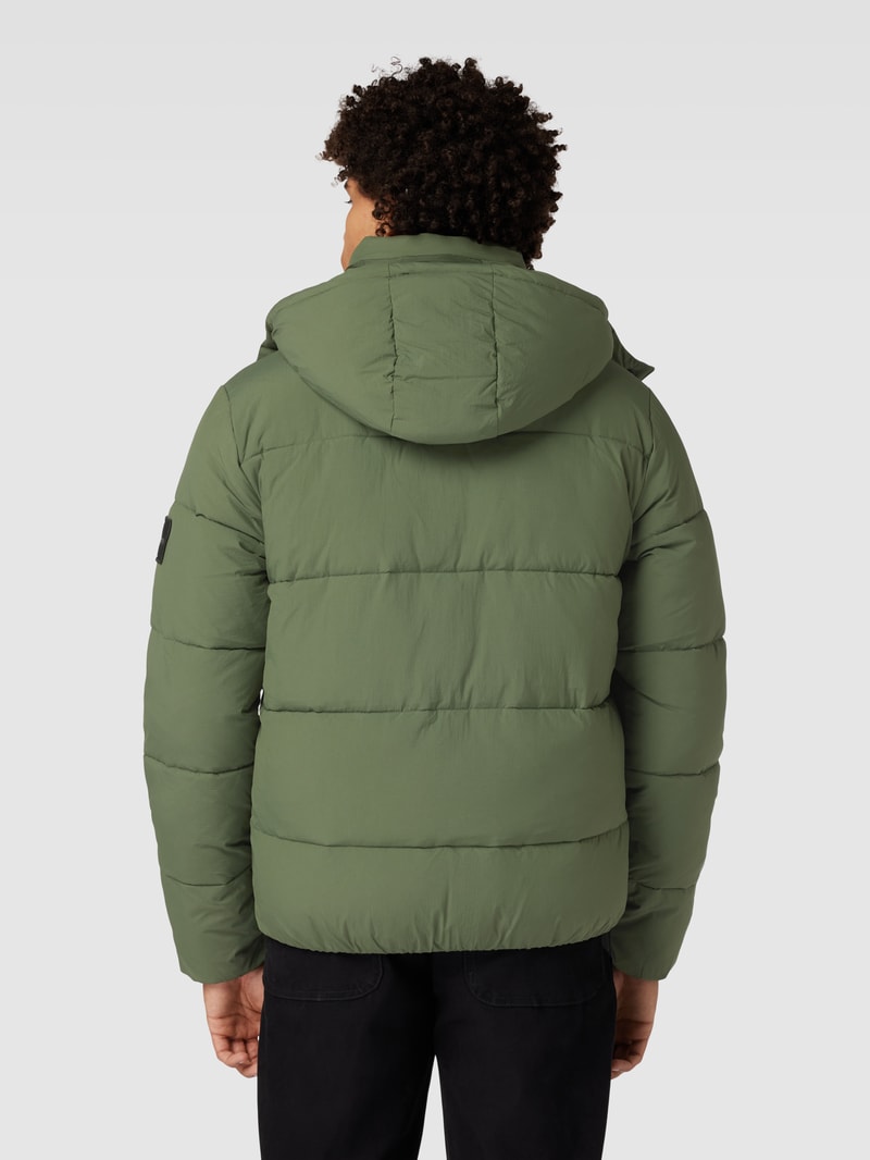 Jacke mit Label-Print in olivgrün