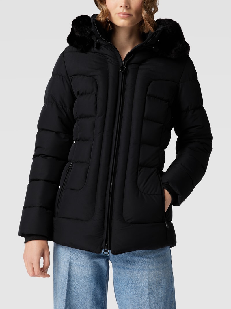 Funktionsjacke mit abnehmbarer Kapuze Modell 'Belvitesse Medium' in marineblau