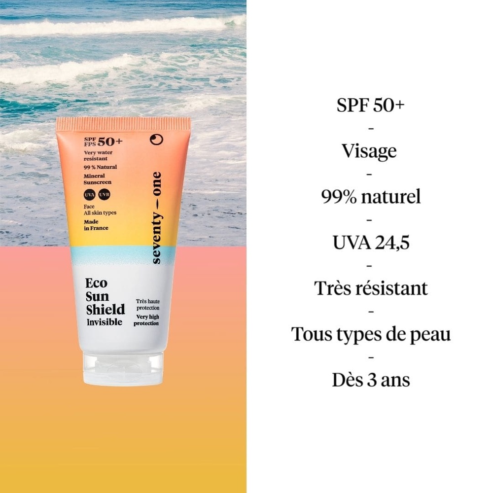 seventyOne percent Eco Sun Shield Invisible SPF50+ Crème/Visage/Protection Solaire