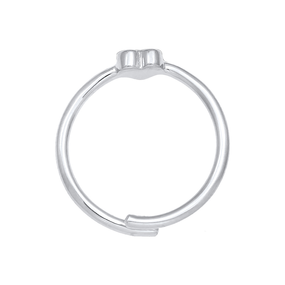 Elli Elli Bague Symbole de l'amour du cœur des enfants, simple et ajustable en argent  Bague
