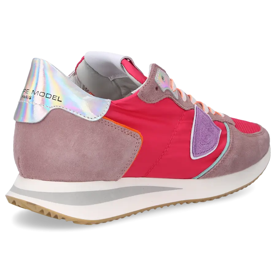 Philippe Model - Sneaker low TRPX LOW Kalbsleder Textil - pink