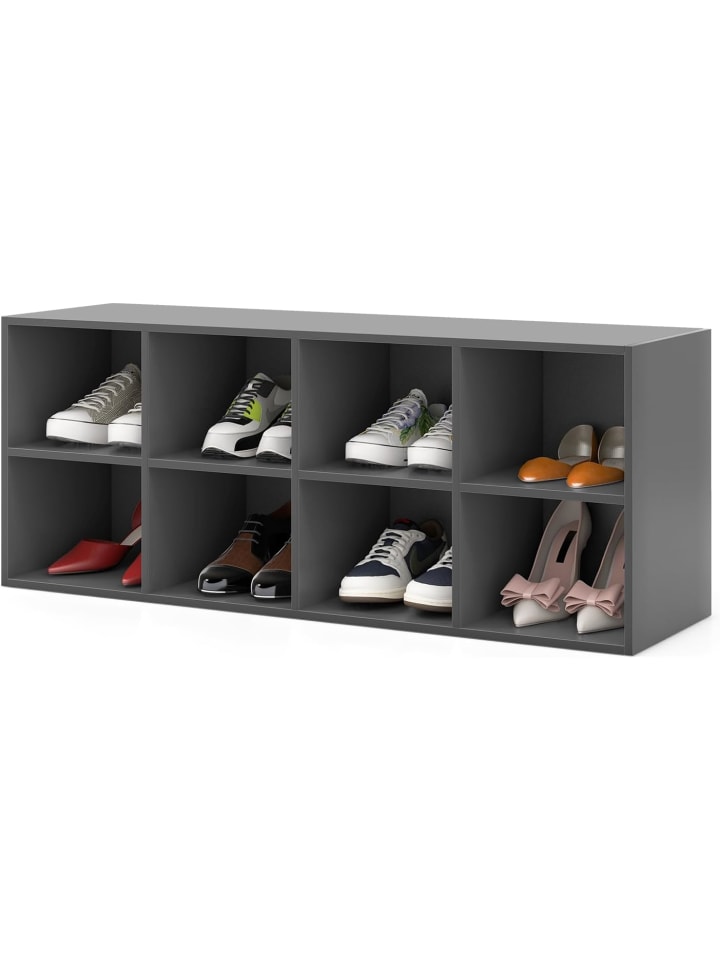 COSTWAY Schuhbank Bücherregal bis zu 230kg in Grau günstig kaufen onesize
