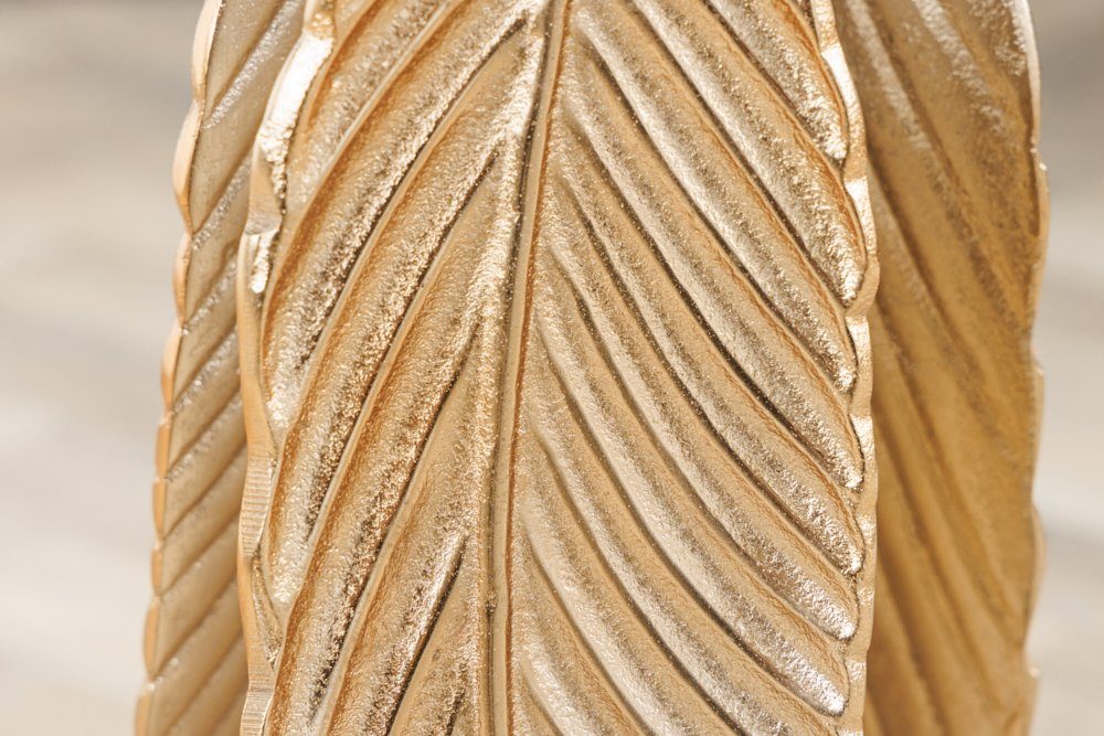 riess-ambiente Beistelltisch FEATHER 65cm gold (Einzelartikel, 1-St), Wohnzimmer · Glas · Metall · rund · Handarbeit · Modern Design