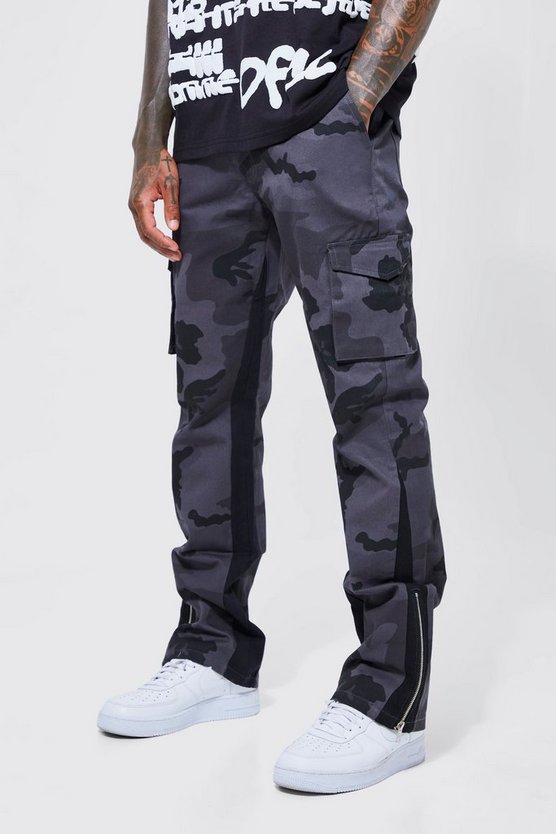 Skinny Camouflage Cargo-Hose