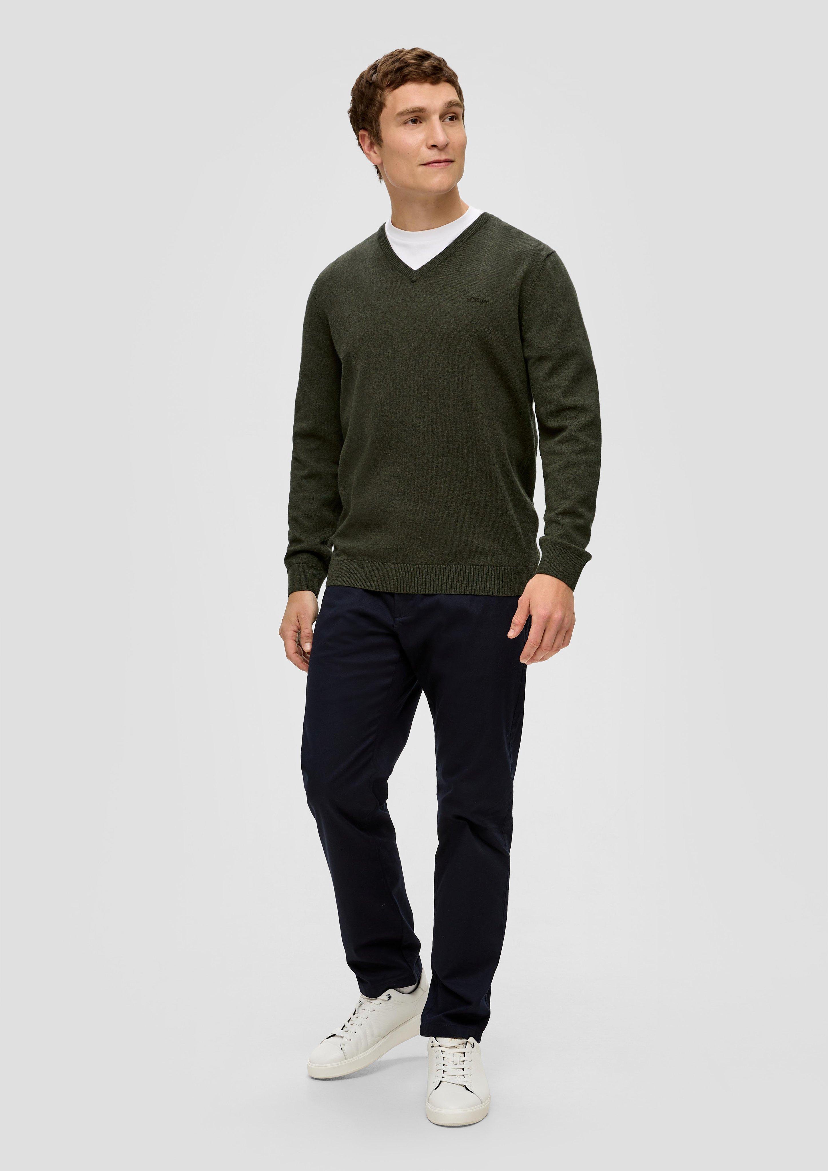 Strickpullover mit Logostickerei  2143174-79W0