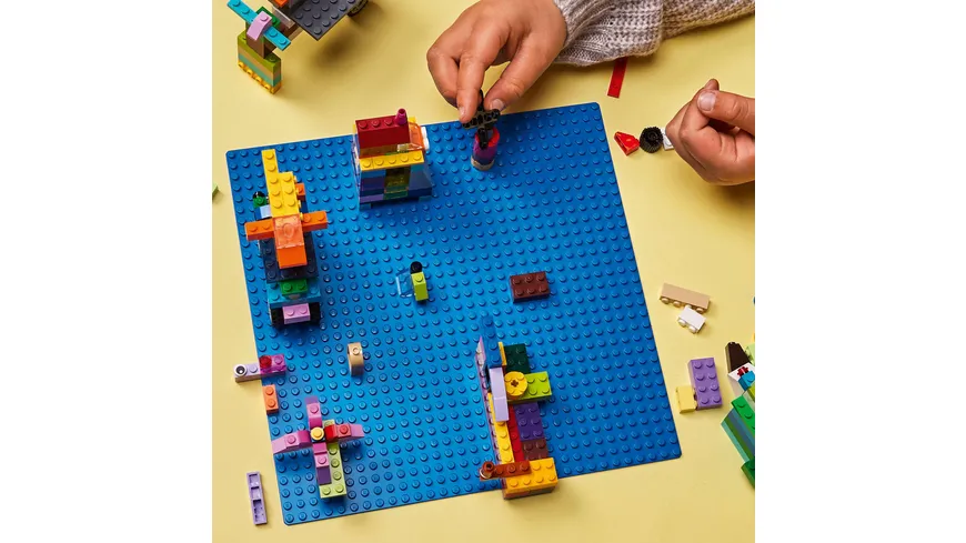 LEGO Classic 11025 Blaue Bauplatte, Grundplatte für LEGO Sets, 32x32